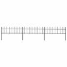 vidaXL Garden Fence with Spear Top Steel 537x60 cm Black
