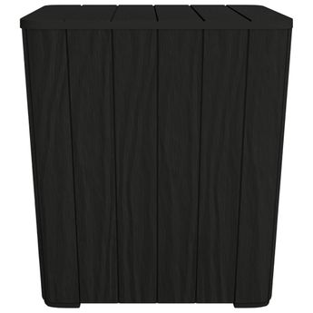 vidaXL Garden Table with Removable Lid Black Polypropylene