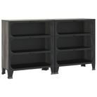 vidaXL Storage Cabinets 2 pcs Grey 72x36x82 cm Metal and MDF