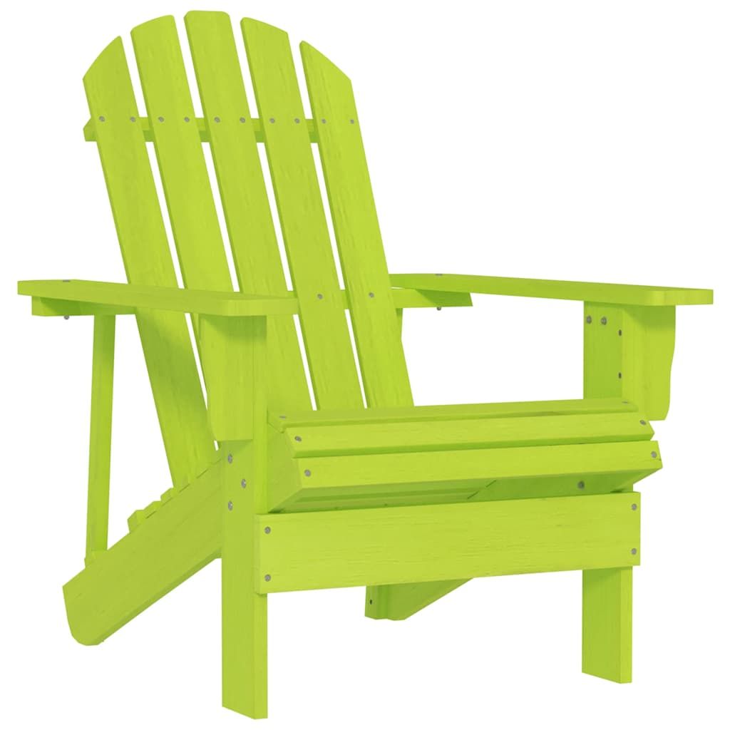 vidaXL Patio Adirondack Chair Solid Fir Wood Green