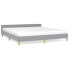 vidaXL Bed Frame without Mattress Light Gray California King Fabric