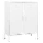 vidaXL Storage Cabinet White 80x35x101.5 cm Steel