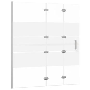vidaXL Folding Shower Enclosure ESG 47.2"x55.1" White