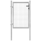 vidaXL Garden Gate Galvanised Steel 39.4x39.4" Silver