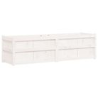 vidaXL Garden Planter White 180x50x50 cm Solid Wood Pine