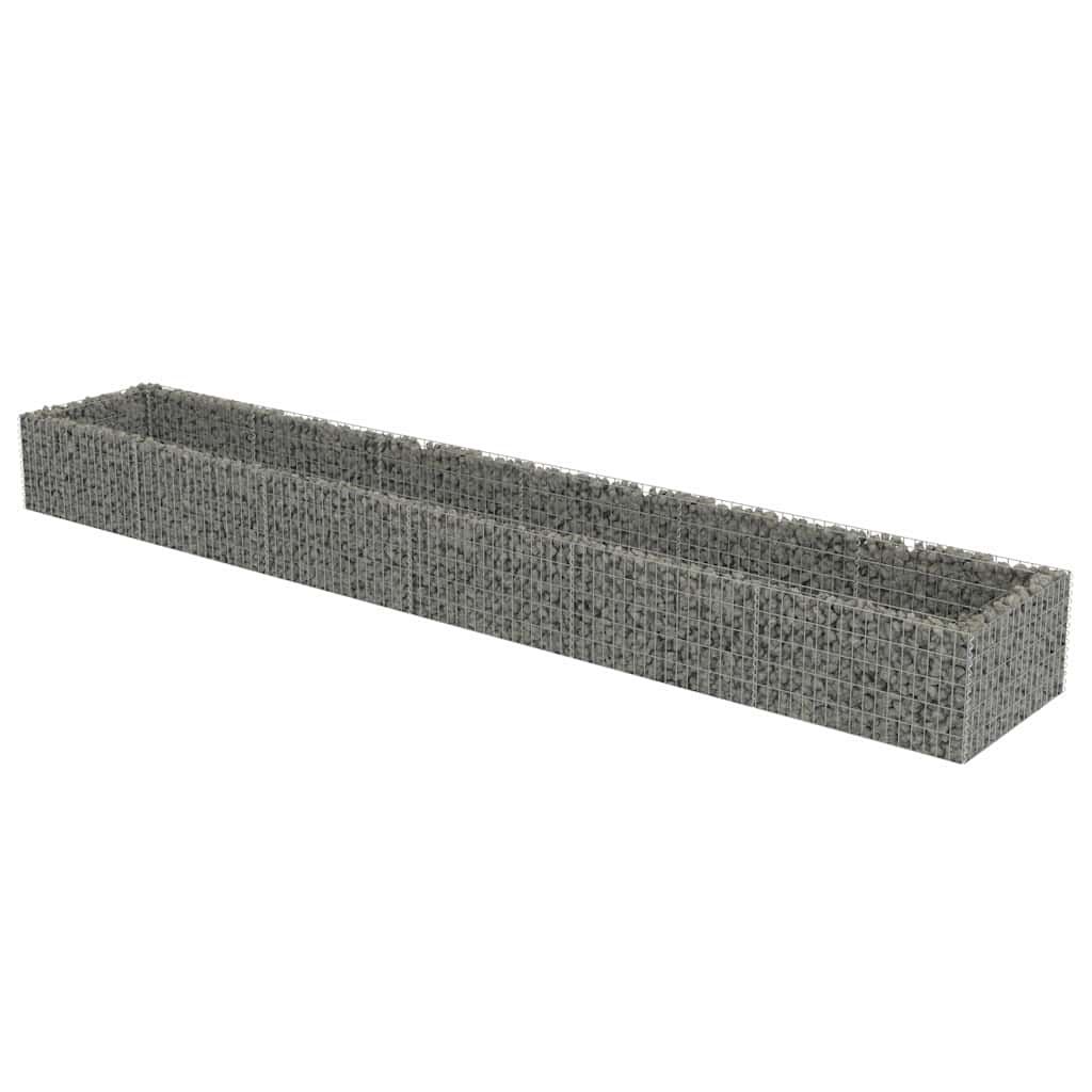 vidaXL Gabion Raised Bed Galvanized Steel 212.6"x35.4"x19.7"