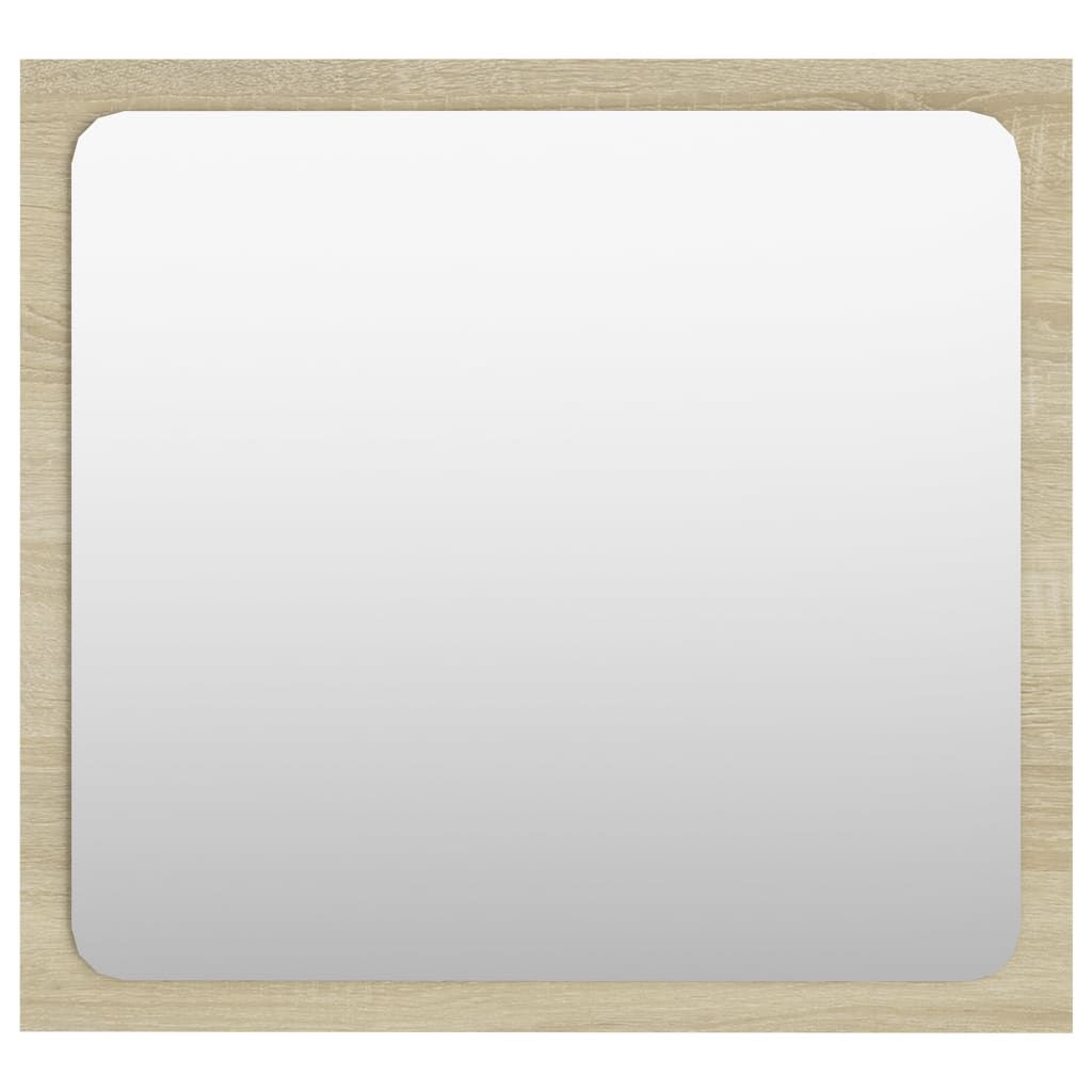 vidaXL Bathroom Mirror Sonoma Oak 15.7"x0.6"x14.6" Engineered Wood