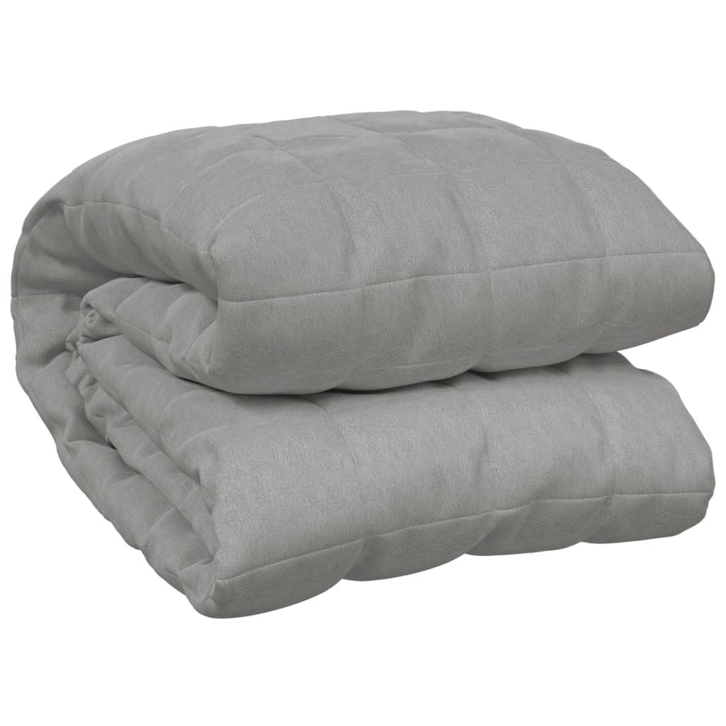 vidaXL Weighted Blanket Grey 220x240 cm King 11 kg Fabric