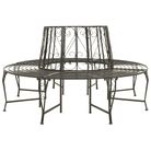 vidaXL Garden Tree Bench 160 cm Steel
