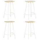 vidaXL Bar Stools 4 pcs Solid Mango Wood