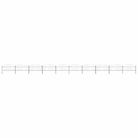 vidaXL Garden Fence with Spear Top Steel 1781.5x125 cm Black