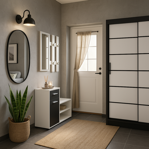 Industrial elegance in the hall