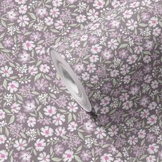 Pastelowe Love Washable wall wallpaper FLOWERS purple