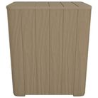 vidaXL Patio Table with Removable Lid Light Brown Polypropylene