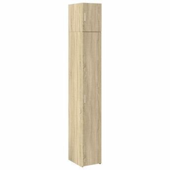 vidaXL Slim Storage Cabinet Sonoma Oak 30x42.5x225 cm Engineered Wood