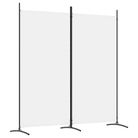 vidaXL 2-Panel Room Divider White 175x180 cm Fabric
