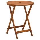 vidaXL Folding Patio Table Ã23.6"x29.5" Solid Eucalyptus Wood