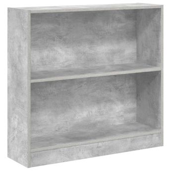 vidaXL Bookshelf Concrete Grey 80x24x75 cm Engineered Wood