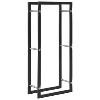 vidaXL Firewood Rack Black 44x20x100 cm Steel