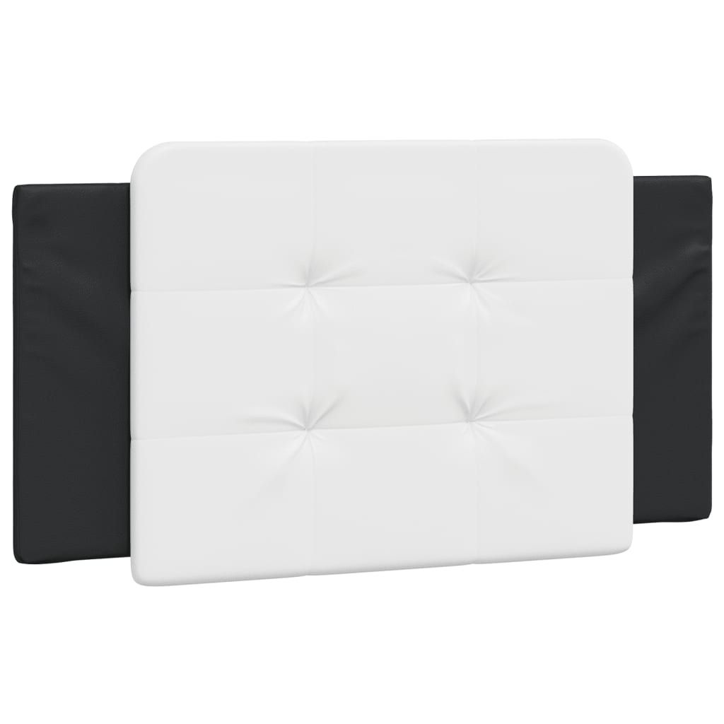 vidaXL Headboard Cushion "Zadar" White and Black 39.4" Faux Leather