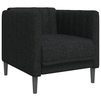 vidaXL Sofa Chair Black Fabric