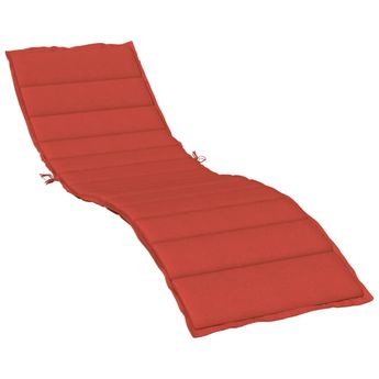 vidaXL Sun Lounger Cushion Melange Red 200x50x4 cm Fabric