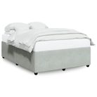 vidaXL Bed Frame without Mattress Light Grey Queen Velvet