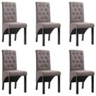 vidaXL Dining Chairs 6 pcs Taupe Fabric