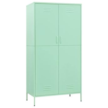 vidaXL Wardrobe Mint 35.4"x19.7"x70.9" Steel
