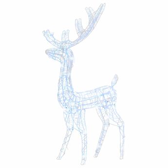 vidaXL Acrylic Reindeer Christmas Decoration 140 LEDs 4 ft Cold White