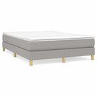 vidaXL Box Spring Bed Frame Light Gray Queen Fabric (US Only)