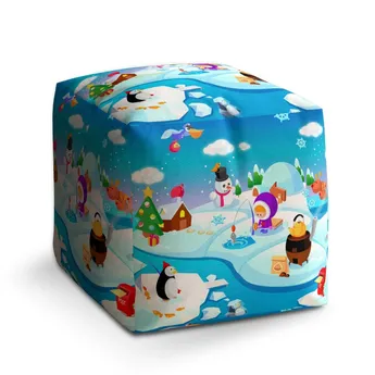 Sablio Taburet Cube Antarktida - 60x60x60 cm