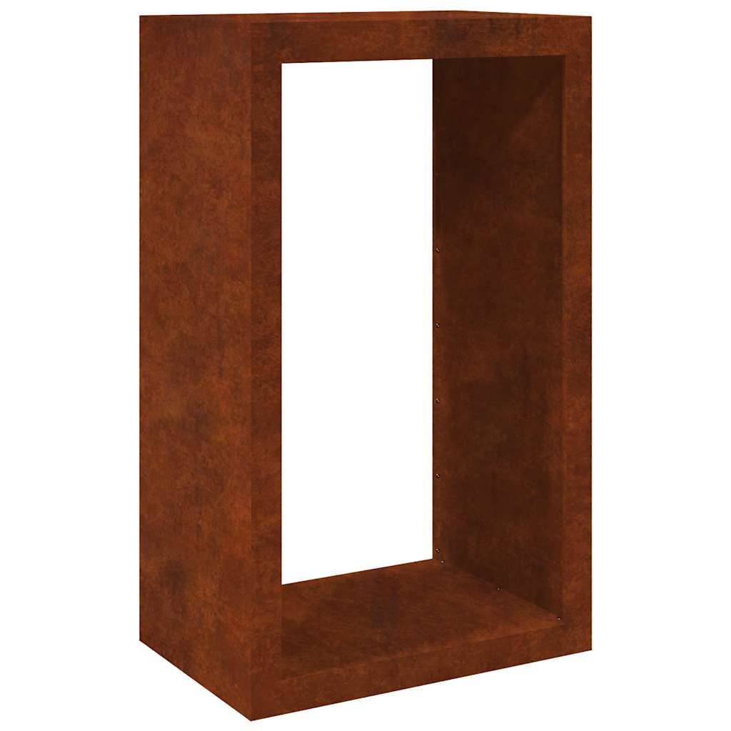 vidaXL Firewood Rack 60x40x100 cm Weathering Steel