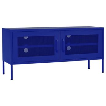 vidaXL TV Stand Navy Blue 41.3"x13.8"x19.7" Steel