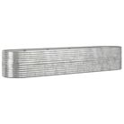 vidaXL Garden Raised Bed Galvanized Steel 144.9"x31.5"x26.8" Silver