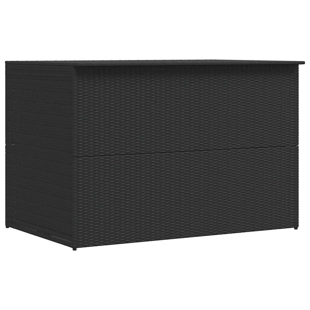 vidaXL Patio Storage Box Black 59"x39.4"x39.4" Poly Rattan