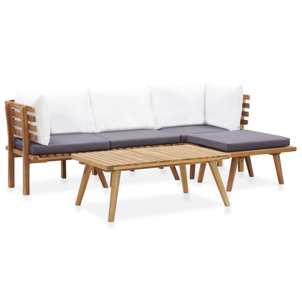vidaXL 5 Piece Patio Lounge Set Solid Acacia Wood