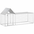 vidaXL Chicken Coop 9.8'x3.3'x4.9' Galvanized Steel