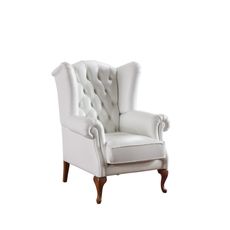TARANKO Classic CL leather armchair (ear) white / wenge