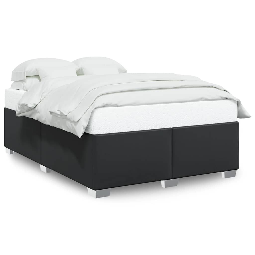 vidaXL Bed Frame without Mattress BlackÂ Queen Faux Leather