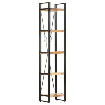 vidaXL 5-Tier Bookcase 39x30x180 cm Solid Mango Wood