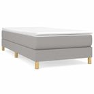 vidaXL Box Spring Bed Frame Light Gray Twin XL Fabric (US Only)