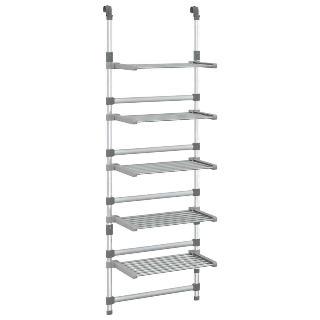 vidaXL 5-Tier Hanging Laundry Drying Rack Aluminum
