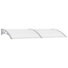vidaXL Door Canopy Gray 94.5"x39.4" PC