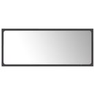 vidaXL Bathroom Mirror Gray 35.4"x0.6"x14.6" Engineered Wood