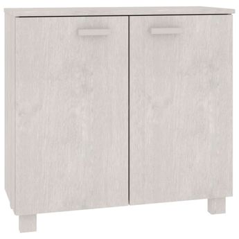 vidaXL Sideboard HAMAR White 33.5"x13.8"x31.5" Solid Wood Pine