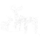 vidaXL 3 Piece Christmas Light Display Reindeers 229 LEDs