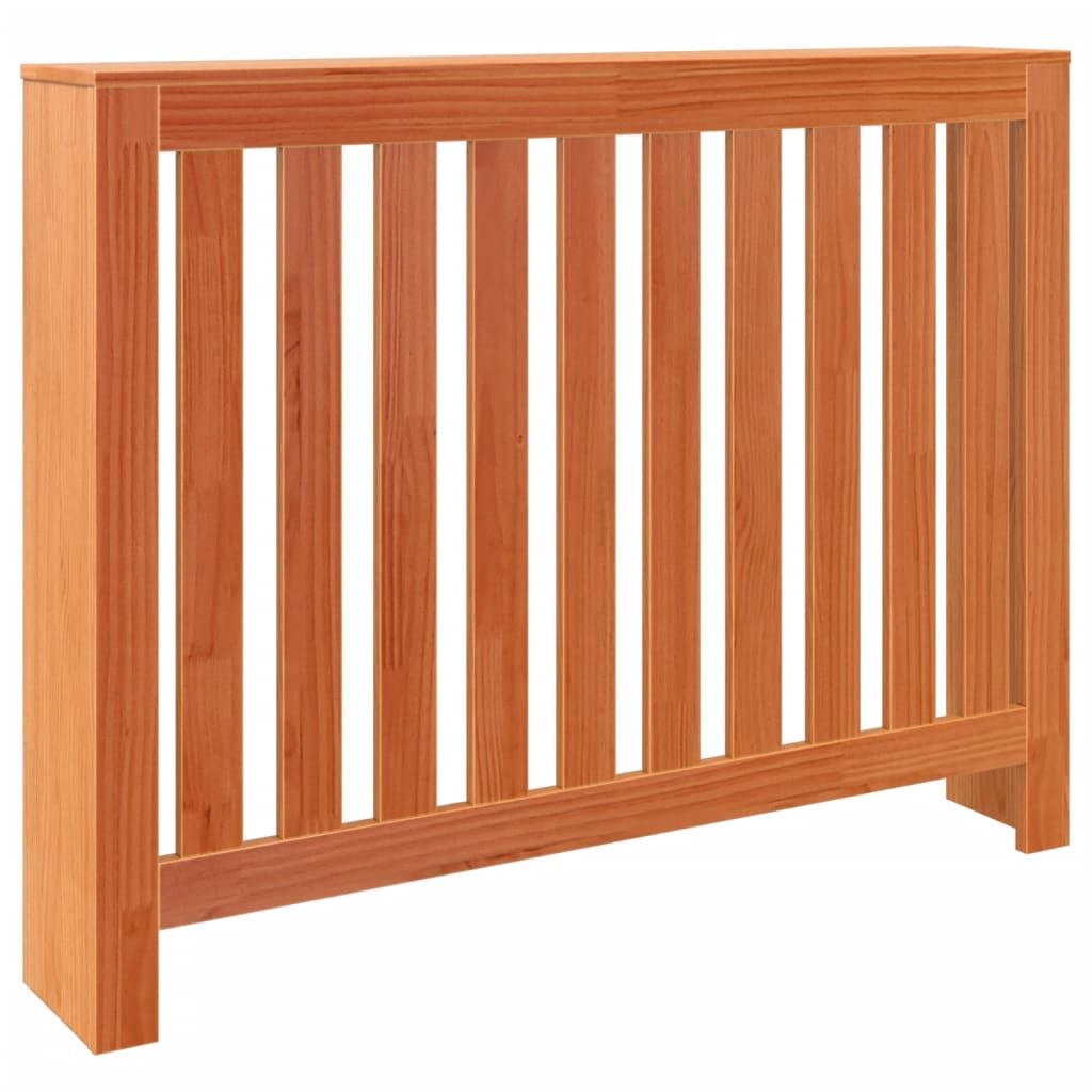 vidaXL Radiator Cover Wax Brown 108.5x19x84 cm Solid Wood Pine