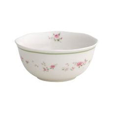 Set of 2 white Brandani Nonna Rossa porcelain bowls, ⌀ 14 cm