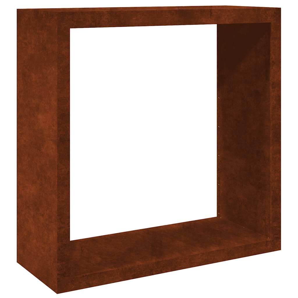 vidaXL Firewood Rack 39.4"x15.7"x39.4" Weathering Steel